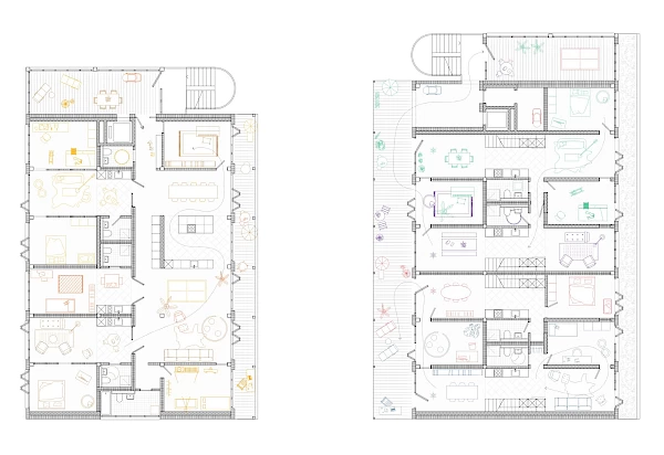 Detail Grundrisse Cluster und Flexible Wohnungen